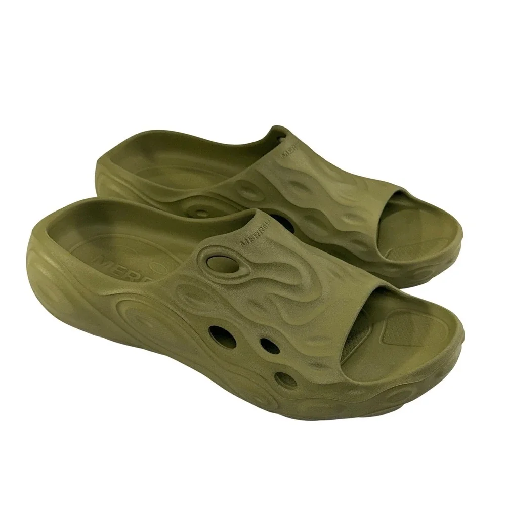 Merrell Hydro Slide 2 Sandal Mens 11 Mosstone Green Rubber Sport Comfort Outdoor